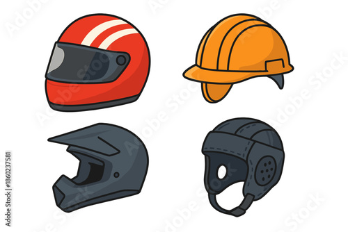 Four Helmets