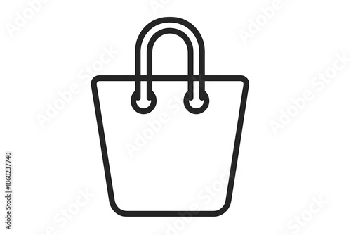 Shopping Bag Icon on Dark Gray Background