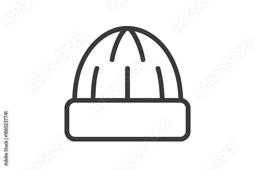 Beanie hat icon with shadow effect