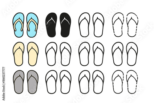 Set of Flip-Flop Icons
