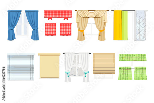 Collection of window treatments and blinds