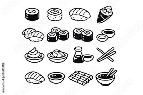 Sushi and Japanese Food Icons