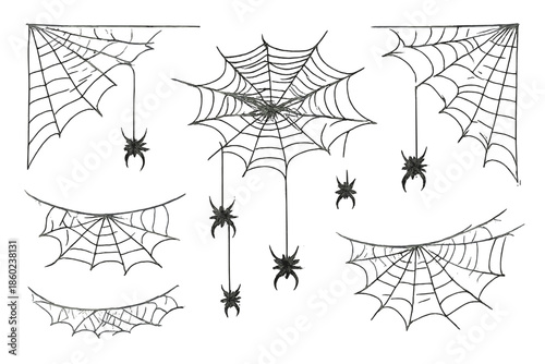 Halloween Spiders and Cobwebs