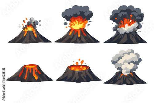 Volcano Eruption Stages