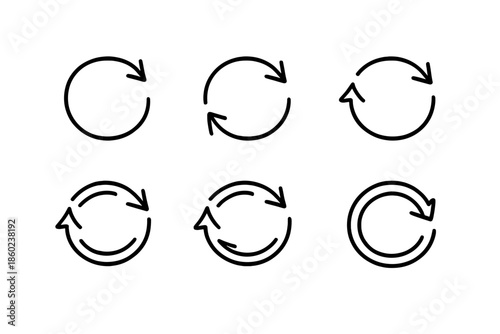 Set of refresh and recycle icons