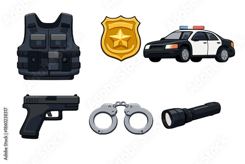 Law Enforcement Icons Set