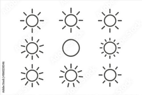 Sun icons arranged in a grid