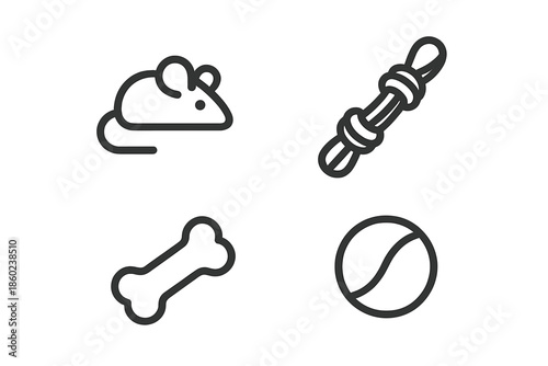 Pet toy icons