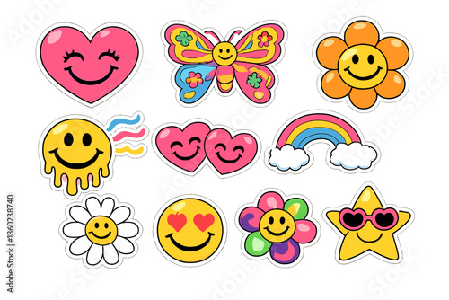 Happy Retro Stickers Collection