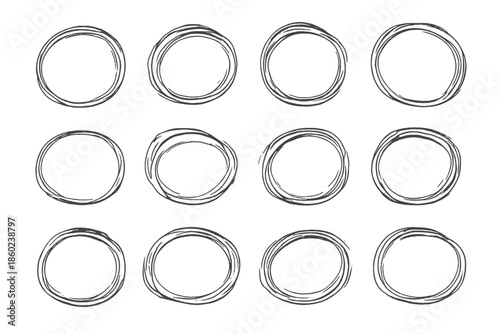 Hand-drawn circles on a gradient background