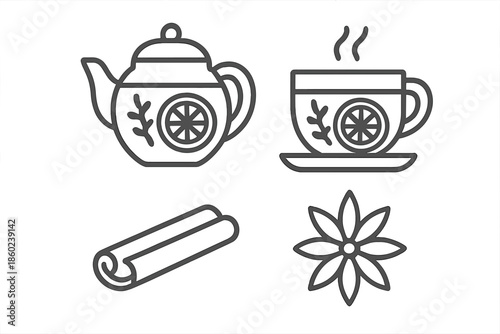 Tea time icons