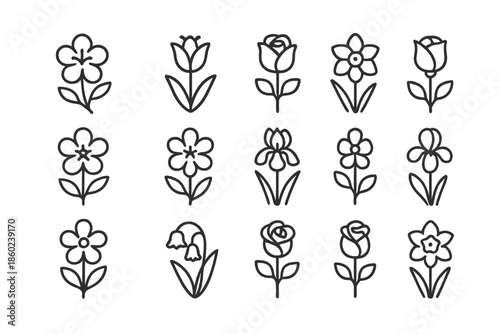 Flower Icons Set