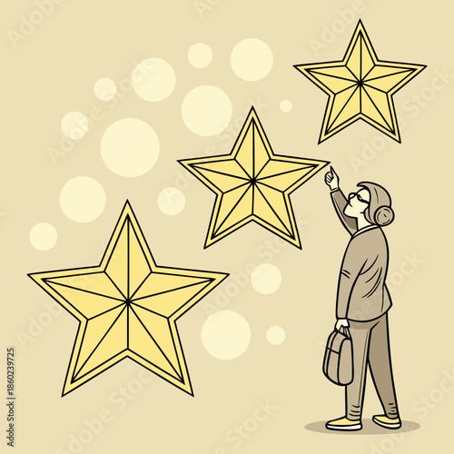 gold star with ribbon