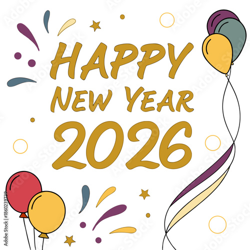 happy new year greeting card