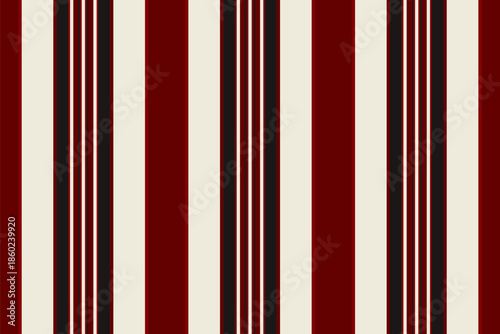 Leil stripe pattern lines, harvest vector fabric texture. Ciber seamless textile background vertical in maroon and red colors.
