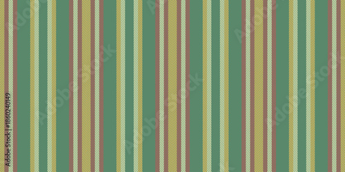 Howel vertical pattern vector, outline textile texture lines. Sustomizable seamless background fabric stripe in green and red colors.