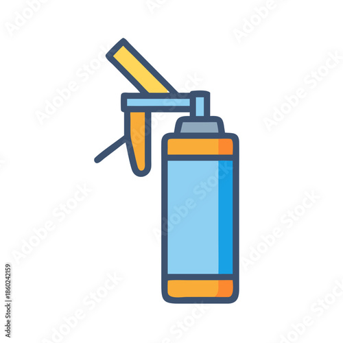 Insulation foam can vector illustration for construction and repairs