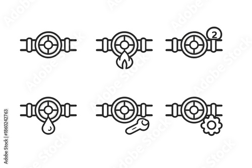 Set of Plumbing Icons