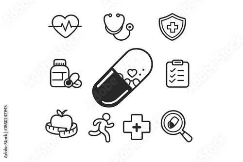 Health and Medical Icons Set