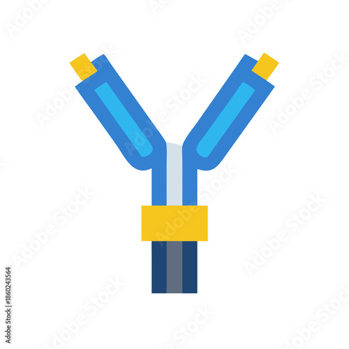 Flat design illustration of immunoglobulin antibody on black background