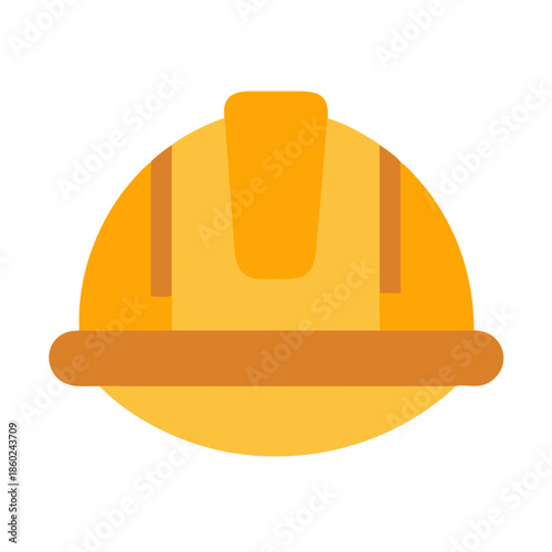 Illustration of construction helmet, symbolizing protection and safety work
