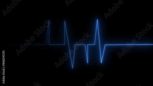 Minimalist Neon Glowing Wave Line Motion 