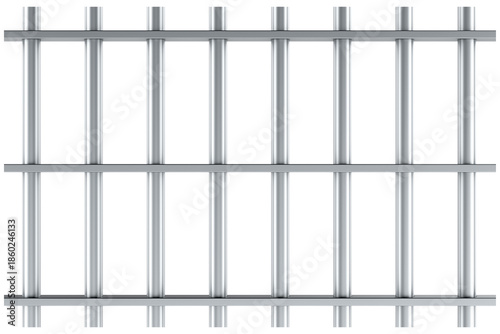 Wallpaper Mural Metal prison bars, metal jail bars with vertical rods and horizontal supports, transparent background Torontodigital.ca