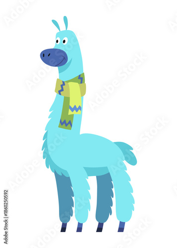 Cute cartoon animal. Funny kids, wall decorate. Children room wall sticker as interior decor