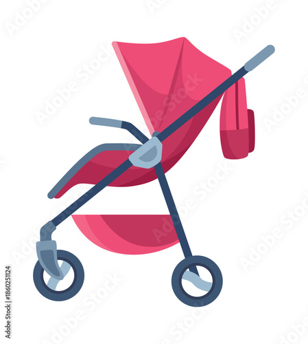 Baby stroller, childish colorful folding stroller, buggy baby carriage, child wagon, infant transport