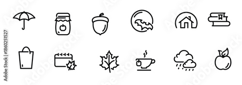 set of black vector icons isolated against white