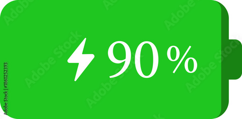 Battery Percentage Icon. Battery charge level indicators showing different power levels isolated on transparent background. Monochrome battery charge level indicator icons.