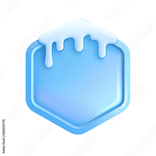 blue ice cube