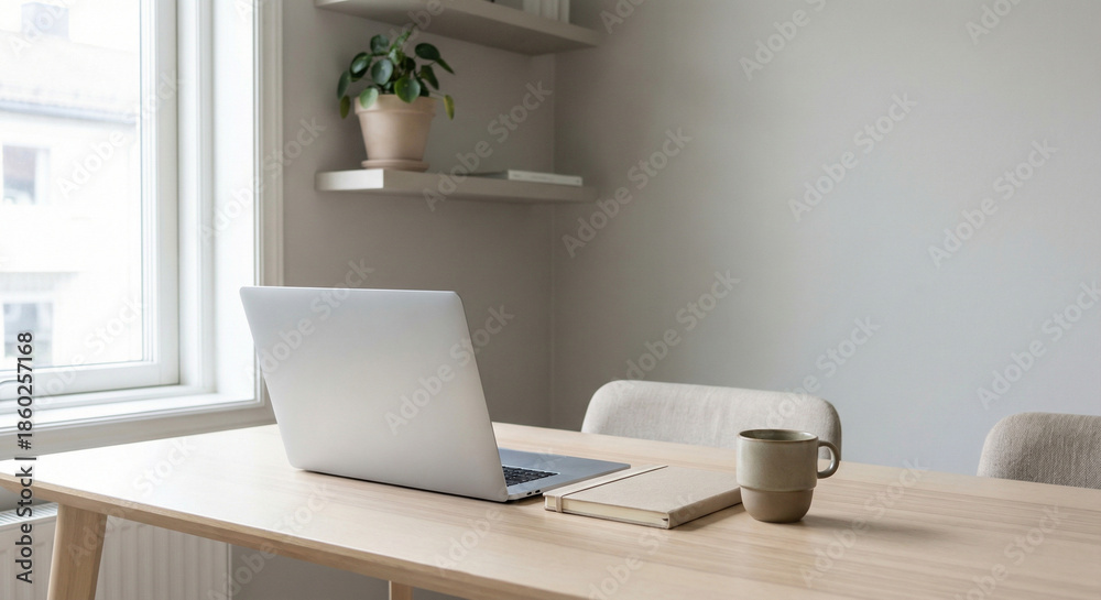 Fototapeta premium modern living room with laptop