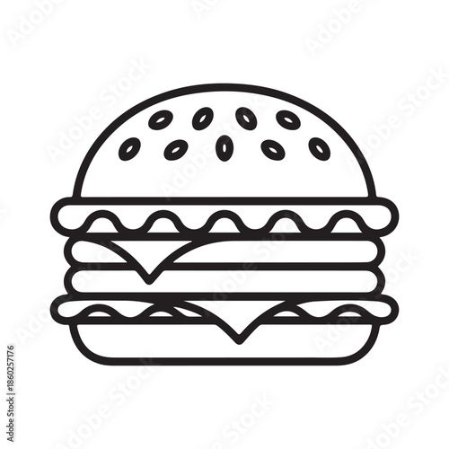 Classic burger illustration