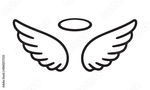 Angel wings with halo