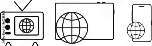 Worldwide icon with WWW text. www symbol. Website icon set. Globe and www symbol. www icon on transparent background
