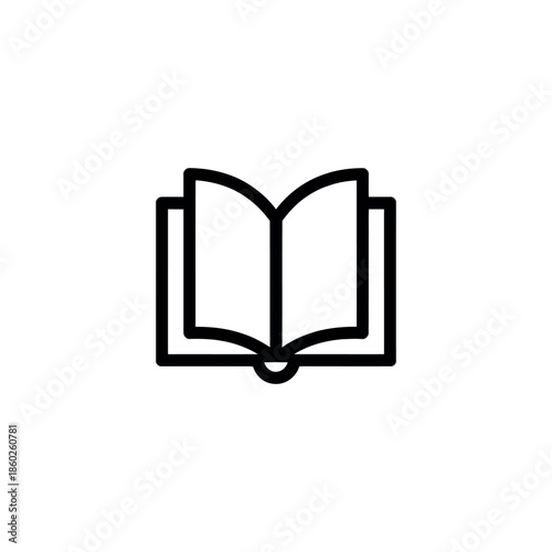 Open Book Icon Vector – Reading, Education, and Literature Symbols