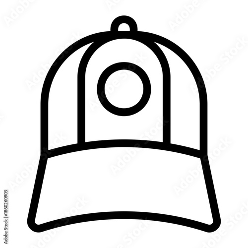 captain cap line icon