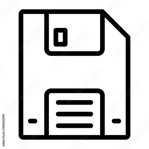 floppy disk line icon