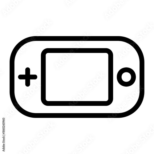 game console line icon