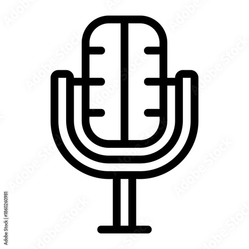 microphone line icon