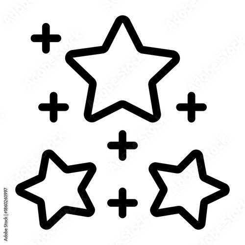 stars line icon