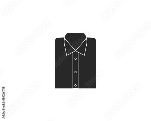 Folded shirt. Button-down shirt icon. Vector.