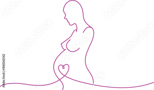 mother's day pregnant woman vector