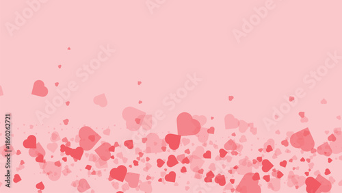 Valentine's day background with hearts for love and romance