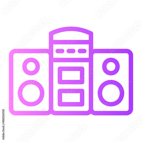 audio system gradient icon