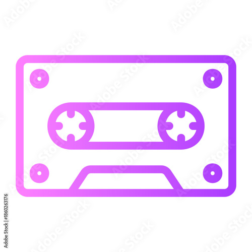 cassette gradient icon