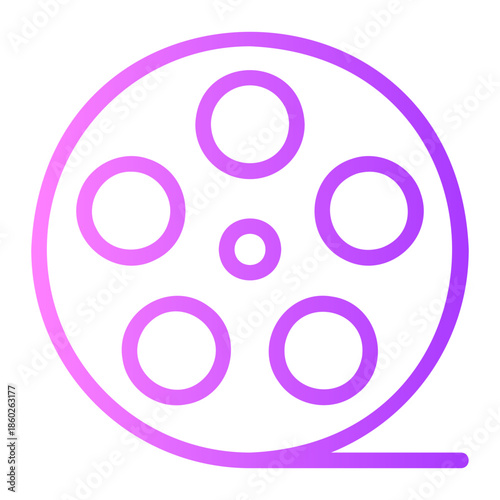 film reel gradient icon