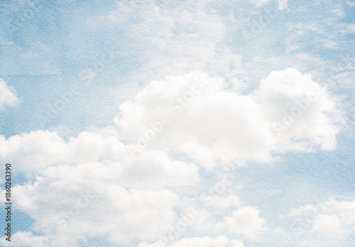 Vintage background in the blue sky with clouds