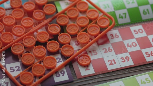 Close-Up of Traditional New Year Tombola Game